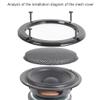 2pcs Speaker Grills Cover Metal Speaker Grill Mesh Round Woofer Guard Protector Cover Circle Speaker Grill Mesh Decorative with Screws view 4