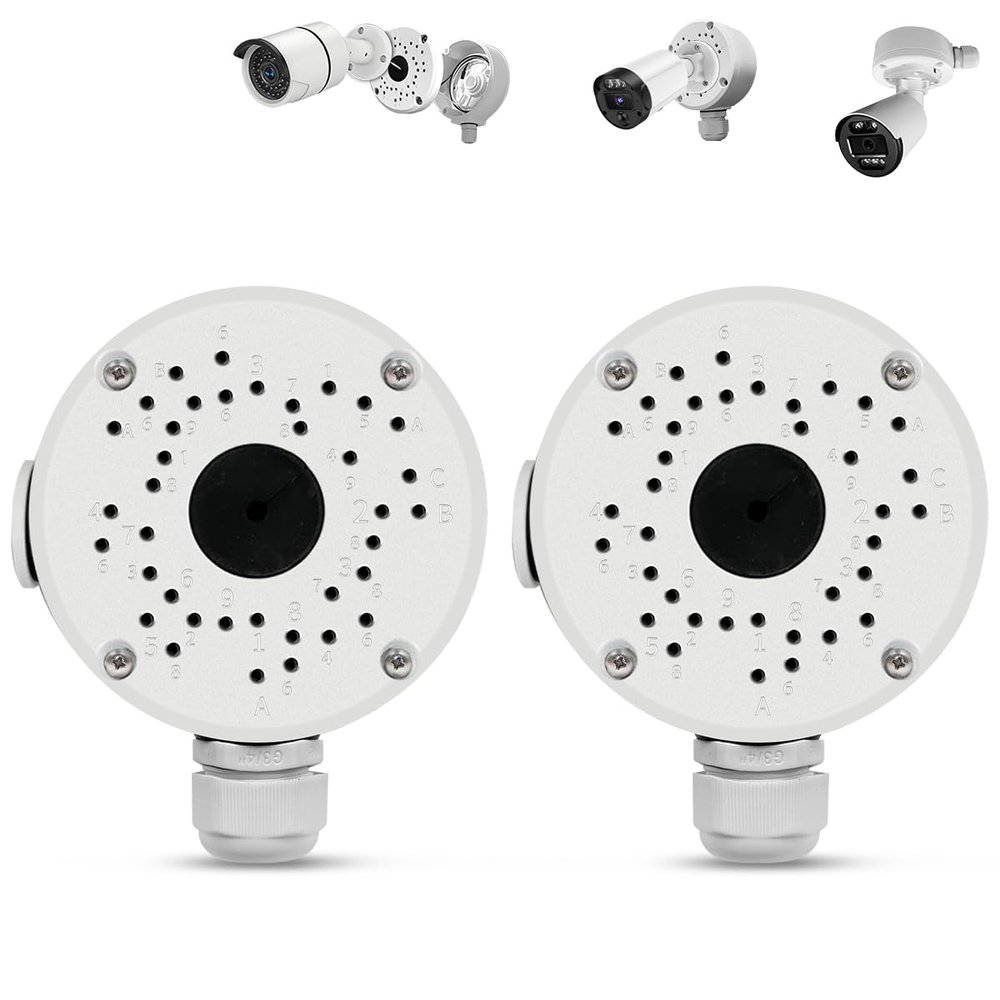 Security Camera Junction Box Universal Bullet Security Camera Mount Bracket, IP66 Waterproof Metal Junction Box