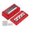 300A Bus Bar Box 12V 24V 48V DC Terminal Studs 4XM8(5/16") Heavy Duty Bus Bar Power Distribution Block for RV Car Truck Battery Marine Automotive, Red view 1