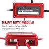 300A Bus Bar Box 12V 24V 48V DC Terminal Studs 4XM8(5/16") Heavy Duty Bus Bar Power Distribution Block for RV Car Truck Battery Marine Automotive, Red view 2