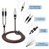 2.5mm Balanced Headphone Cable Compatible with Hifiman Sundara, Arya, Ananda, HE4XX, HE560, HE400SE, HE-350, HE1000 / 5N OCC Silver Plated Braided Cable for WM1A, WM1Z, NW-ZX505 Music Player - 4feet view 3