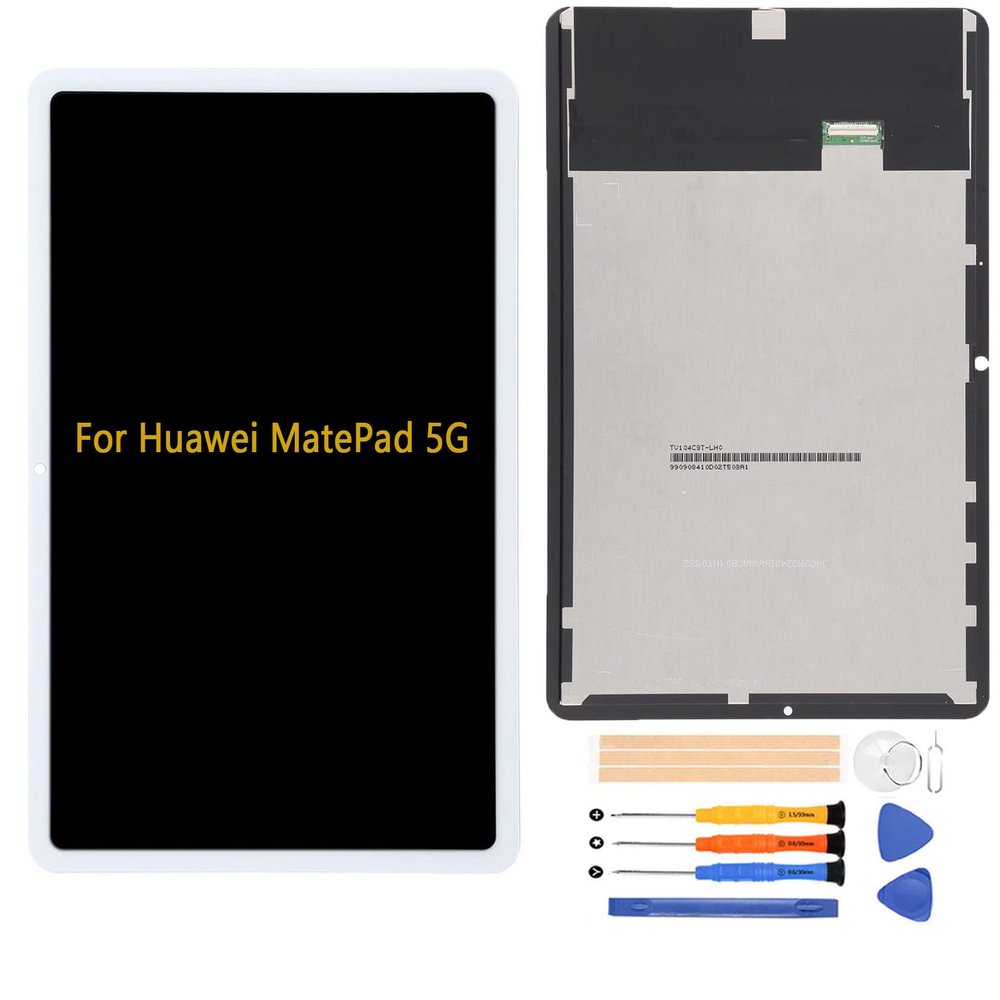 A-MIND for Huawei MatePad 5G 10.4" BAH3-AN10 LCD Display Screen Replacement (White) Touch Digitizer Full Assembly with Screen Protect and Repair Tool Kits