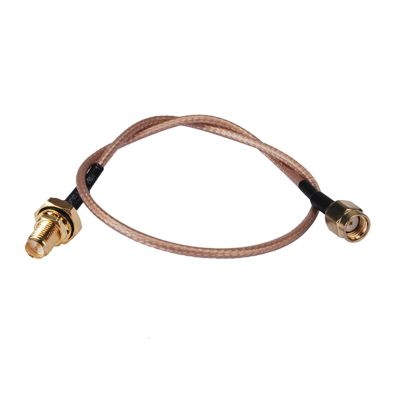 Artemisia Compatible with 5pcs RP-SMA Plug Straight to RP-SMA Jack Bulkhead with O-Ring Straight Pigtail Cable RG316 15cm Reversed Polarity