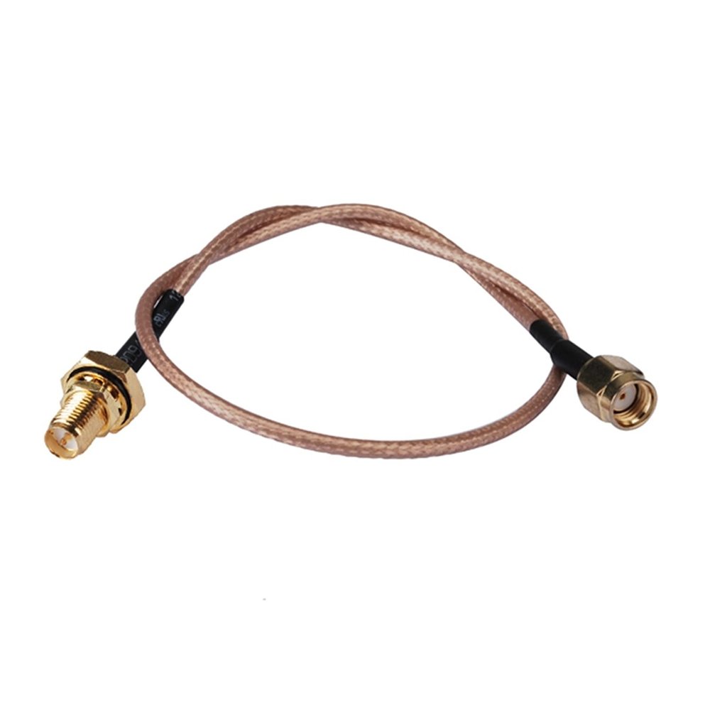 Artemisia Compatible with 5pcs RP-SMA Plug Straight to RP-SMA Jack Bulkhead with O-Ring Straight Pigtail Cable RG316 15cm Reversed Polarity