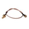 Artemisia Compatible with 5pcs RP-SMA Plug Straight to RP-SMA Jack Bulkhead with O-Ring Straight Pigtail Cable RG316 15cm Reversed Polarity view 1