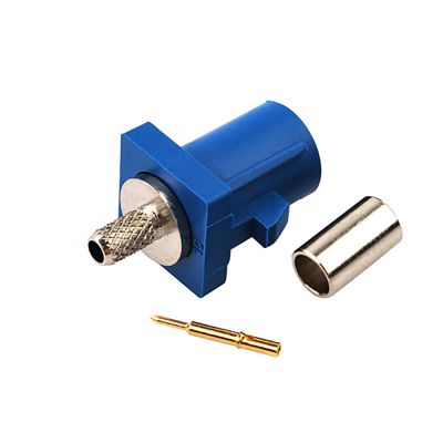 Artemisia 10pcs Fakra Crimp Plug Compatible with Blue GPS Telematics Or Navigation Compatible with Cable RG316 RG174 LMR100