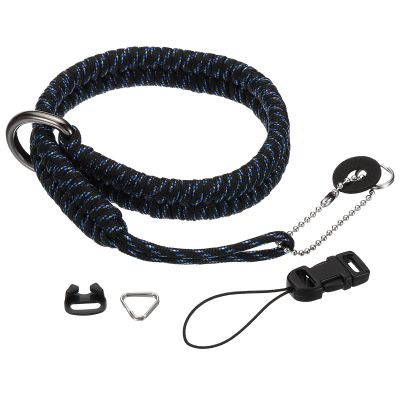 PATIKIL Camera Wrist Strap Set, Polyester Quick Release Paracord Braided Wristlet Lanyards with Accessories for DSLR Camcorder Mirrorless, Blue Black
