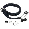 PATIKIL Camera Wrist Strap Set, Polyester Quick Release Paracord Braided Wristlet Lanyards with Accessories for DSLR Camcorder Mirrorless, Blue Black view 1