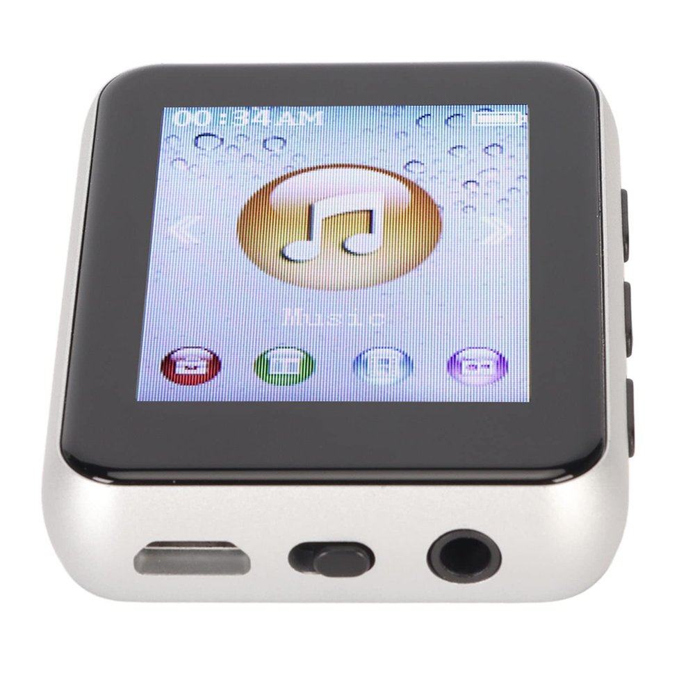 8G MP3 Player with Bluetooth, 1.8 Inch Mp3 Player with Pedometer and Speaker, Portable HiFi Digital Music Player with FM Radio,Recorder, Ebook (Silver)