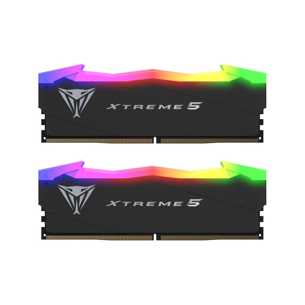 Patriot Viper Xtreme 5 RGB DDR5 RAM 32GB (2X16GB) 7800MHz CL38 1.45v UDIMM Desktop Gaming Memory Kit Compatible with Intel XMP - PVXR532G78C38K