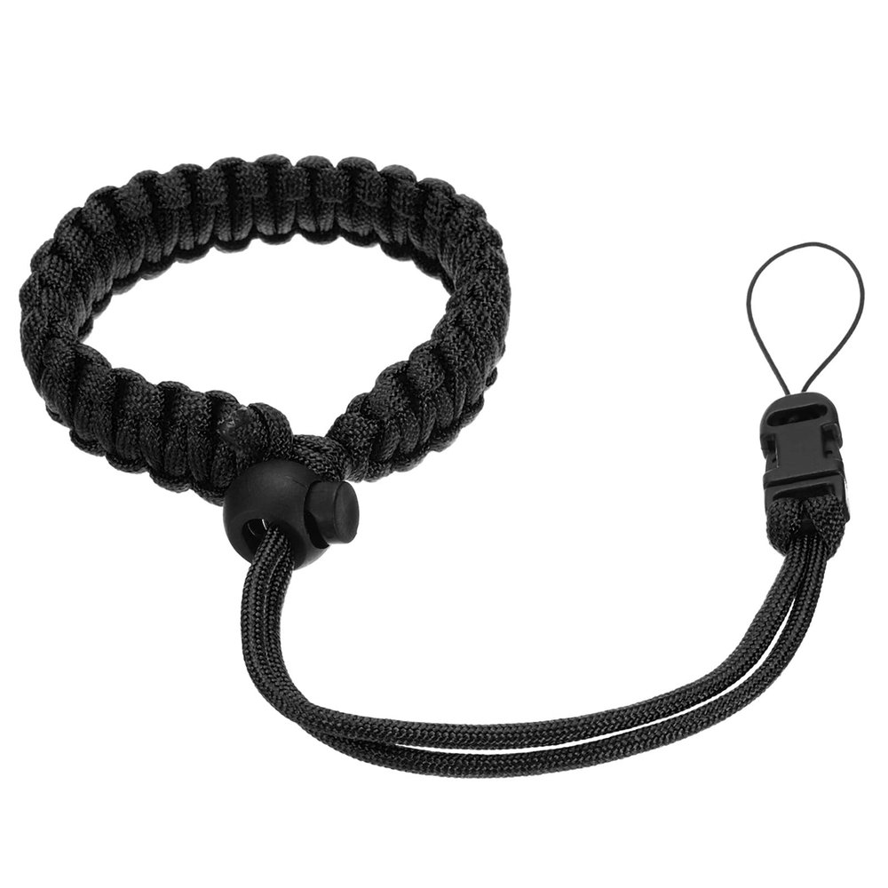 PATIKIL Camera Wrist Straps, Polyester Adjustable Paracord Paracord Braided Strap with Quick-Release Connector for DSLR Mirrorless Camcorder, Black