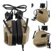 Outdoor Waterproof Folding Tactics Microphone Earphone Headset Noise Cancelling Over Ear Headphones with Mic for CS Combats Games(Mud Color) view 2
