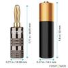 FosPower Banana Plugs 10 Pairs / 20 pcs, Closed Screw 24K Gold Plated Speaker Plug Connectors for Speaker Wire, Wall Plate, Home Theater, Audio/Video Receiver, Amplifiers and Sound Systems view 2