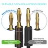 FosPower Banana Plugs 10 Pairs / 20 pcs, Closed Screw 24K Gold Plated Speaker Plug Connectors for Speaker Wire, Wall Plate, Home Theater, Audio/Video Receiver, Amplifiers and Sound Systems view 3