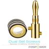 FosPower Banana Plugs 10 Pairs / 20 pcs, Closed Screw 24K Gold Plated Speaker Plug Connectors for Speaker Wire, Wall Plate, Home Theater, Audio/Video Receiver, Amplifiers and Sound Systems view 4