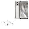 BoxWave Stand and Mount Compatible with Motorola Edge 30 Neo - Pocket Aluminum Stand 3-in-1, Portable Multi Angle Viewing Riser - Metallic Silver view 1