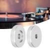 Aluminum 45 RPM Adapter,45 RPM Record Turntable Adapter Large Hole Conversion Sheet Black Clamp Adapter for Most Big Hole Records (Silver) view 2