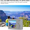 eDealz 44MP Digital Compact Camera with 32GB SD Card, 16X Zoom, 2.4 Inch Screen, Vlogging Camera for Teens & Seniors (Silver) view 2