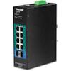 TRENDnets TI-PG102i-M, 10-Port Industrial Gigabit L2 Managed PoE+ DIN-Rail Switch 24  57V (RENEWED) view 1
