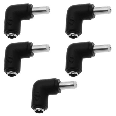 The Lord of the Tools 5PCS DC Power Connector Adapter 90 Degree Right Angle 2.5mm x 5.5mm Male Plug to 2.1mm x 5.5mm Female Jack Coupler Converter for Laptop CCTV Camera