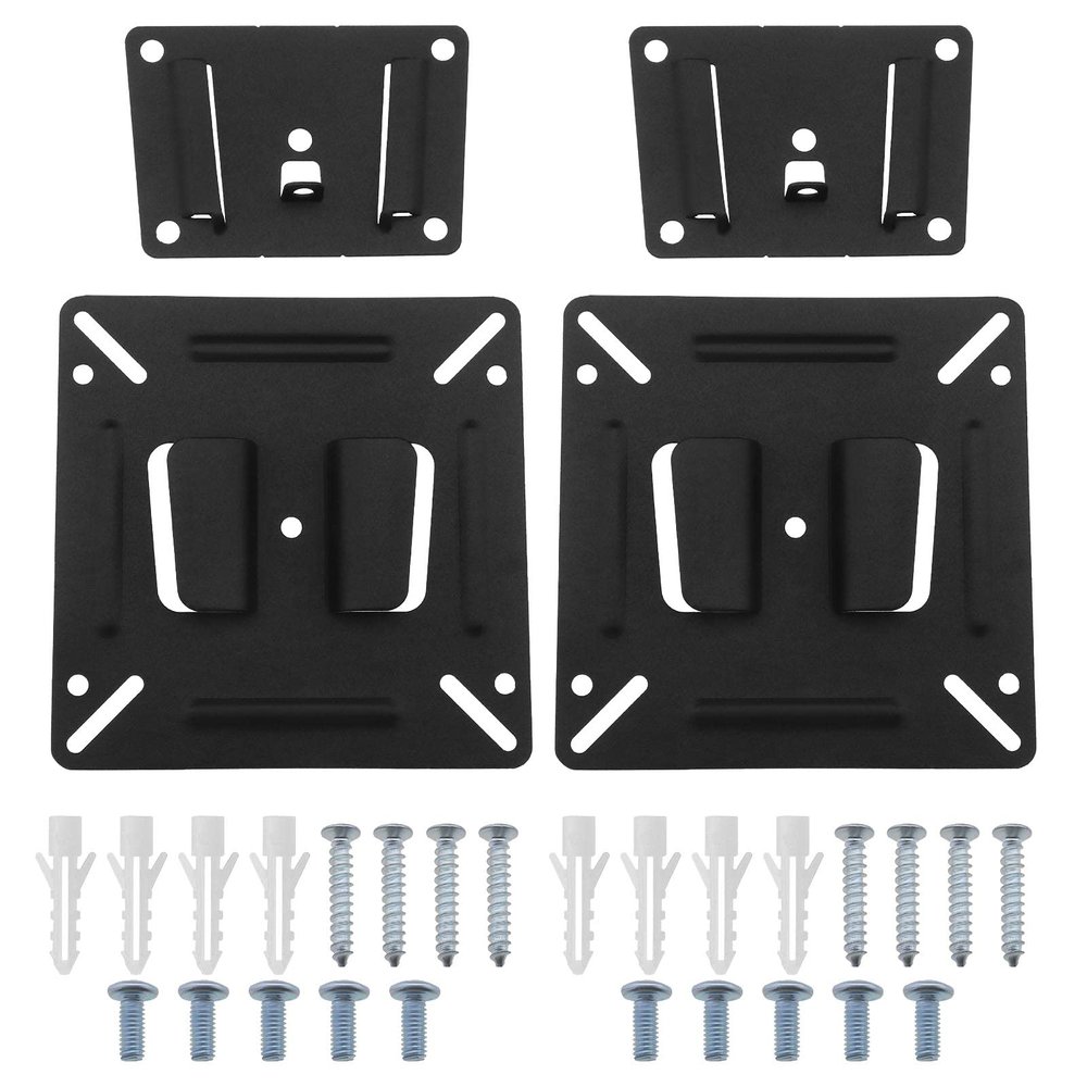 Create idea 2 Sets Monitor Wall Mount Bracket for 14-24 Inch LCD TV Monitors Advertising Machines Industrial Screen Max Load 30lbs 15kg Up to 100x100mm