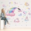 AdesiivoStudio - Rainbow Unicorn Wall Decals: Peel & Stick for Kids' Bedrooms & Playrooms, Living Room Wall Stickers - [M] view 1
