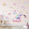AdesiivoStudio - Rainbow Unicorn Wall Decals: Peel & Stick for Kids' Bedrooms & Playrooms, Living Room Wall Stickers - [M] view 3