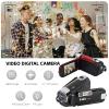 Video Camera Camcorder, 1080P 16MP DV Camera Vlogging Recorder, 2.7in TFT 270 Degree Rotatable 16X Zoom Digital Camera for Teens Students Boys Girls Gift (Red) view 2