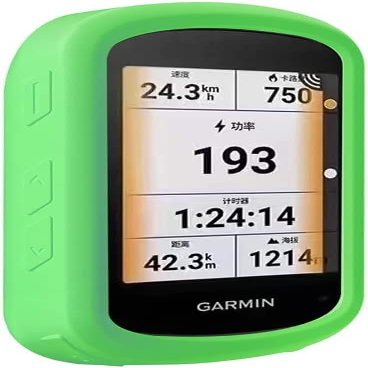 TUFF LUV Full Silicone Case and Tempered Glass Screen Protector [Compatible with Garmin 540/840 Edge]  Ultimate Protection for Your GPS Device (Green)