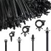 180pcs Push Mount Cable Zip Tie with Car Wire Loom Routing Clips,Fastening Cable Clips For Organizing Cables And Cords,Car Clips Contains 7 Sizes Universal Compatible with GM Ford Trucks Cars UTV view 1