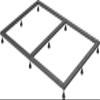 Duravit Foot Frame for Tempano Shower Trays 1600x800 mm, Height Adjustable 70-100 mm view 1