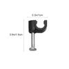 Hemobllo 100 Pcs 4 Mm Black Cable Clips Plastic Wire Clips for Telephone Lines Power Cords Wire Cord Organizer Wall Clamp for Home Office School 0.51 X 0.35 X 0.15 in view 3
