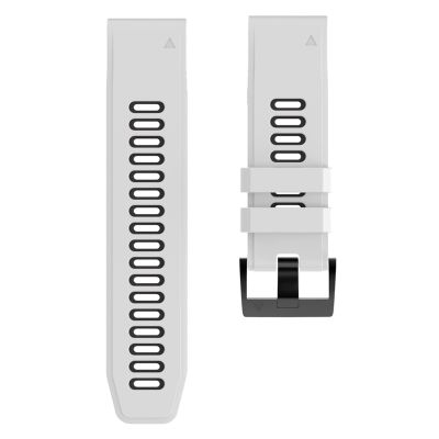 BKUANE Silicone Quick Release Watchband Strap For Garmin Fenix 7 7X 5X 5X Plus 3 3HR Watch Easyfit Wrist Band Strap For Fenix 5 5 Plus 935 (Color : White Black, Size : 22Fenix 6 Pro)