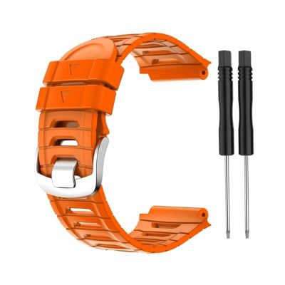 BKUANE Colorful Silicone Watch Band For Garmin Forerunner 920XT Strap Replacement Wristband Training Sport Watch Bracelet (Color : Orange, Size : Forerunner 920XT)