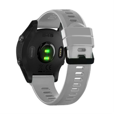 BCMCBV 22mm Silicone Watchband For Garmin Forerunner 945 935 Watch Easy Fit Wrist Band Strap (Color : Grey)