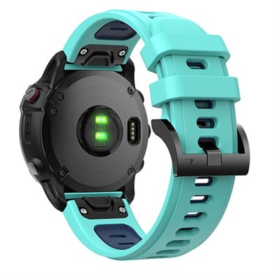 BKUANE Silicone Watchband For Garmin Fenix 7 Smart Watch Quick Release Wristband for Garmin Fenix 6 5 Plus 935 945 S60 Strap (Color : Teal Blue, Size : Forerunner 935 945)