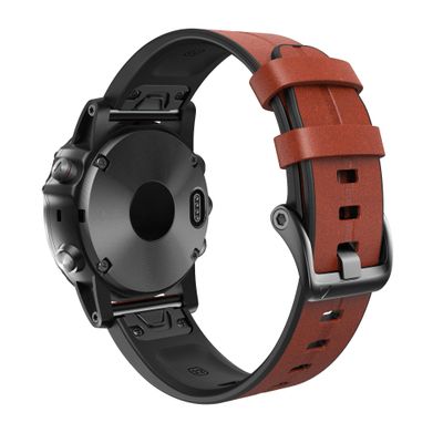 ANZOAT 26 22mm Watch Band Strap For Garmin Fenix 7 7X 6 6X 5X 5 3 3HR Forerunner 935 945 Quick Release Silicone Wristbands (Color : Brown, Size : Forerunner 935 945)
