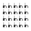 Hemobllo Cable Clips - 100 Pcs 6mm Cable Wire Clips with Steel Nails Cord Clips Cable Staples Cable Wall Clips Plastic Wire Clips for Network Cable, Printer Cable (Black) view 1