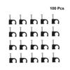 Hemobllo Cable Clips - 100 Pcs 6mm Cable Wire Clips with Steel Nails Cord Clips Cable Staples Cable Wall Clips Plastic Wire Clips for Network Cable, Printer Cable (Black) view 3