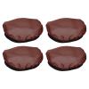 PATIKIL 7" 18cm Soft Diffuser Lamp Cover, 4 Pack Cloth Diffuser Strobe Reflector Lamp Sock for Flash Light Beauty Dish Photography Studio, Brown view 1