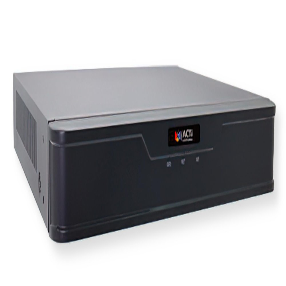 ACTi ZNR-127 Standalone 16-Channel Mini NVR, Black; 8MP; 1-Bay; Up to 2 Remote Clients, 1 Local; MP4 Video Export; 2-Port USB 2.0; 3.5" HDD Size; Up to 22 TB Recording Capacity; DC 12V