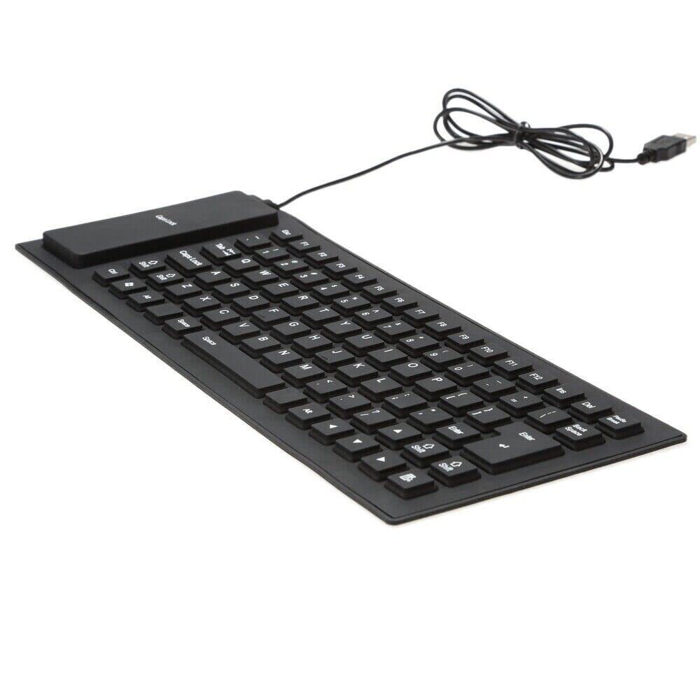 THE PERFECT PART Waterproof Silicone Keyboard Foldable Flexible USB Dustproof DirtProof Full Size