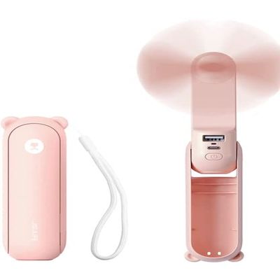3 in 1 Foldable Fans (PINK)