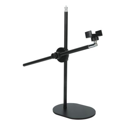 Overhead Phone Mount, Video Recording Multiangle Adjustable Telescopic Soft Cushion Arm Cellphone Holder Tabletop Live Stream Clamp Stand
