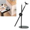 Overhead Phone Mount, Video Recording Multiangle Adjustable Telescopic Soft Cushion Arm Cellphone Holder Tabletop Live Stream Clamp Stand view 2