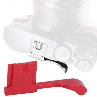 Camera Thumb Up Grip,Aluminum Alloy Hot Shoe Thumb Up Hand Grip for Fuji X 100F X Mirrorless Camera (Red)