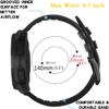 Leather Watch Band for Garmin Instinct/Instinct 2 Solar / Instinct3 45mm, Soft Genuine Leather with Silicone Sweatproof Wrist Strap for Garmin Instinct Tactical/Tide/Esports/Instinct Solar-Max Wrist 8.1" view 4