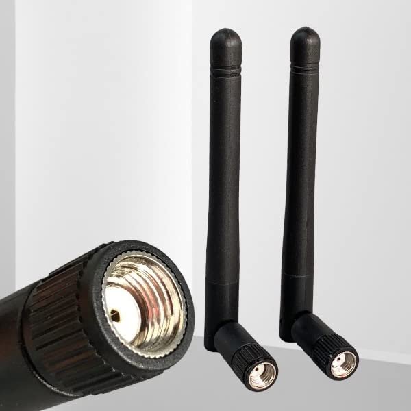 (2-Pack) Dual Band WiFi 2.4GHz 5GHz 5.8GHz 3dBi MIMO RP-SMA Male Antenna for WiFi Router Wireless Network Card USB Adapter- Security IP Camera Video Surveillance Monitor