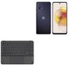 BoxWave Keyboard Compatible with Motorola Moto G73 - SlimKeys Bluetooth Keyboard with Trackpad, Portable Slim TouchPad - Jet Black view 1