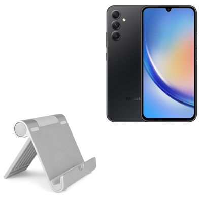 BoxWave Stand and Mount Compatible with Samsung A34 - VersaView Aluminum Stand, Portable, Multi Angle Viewing Sturdy